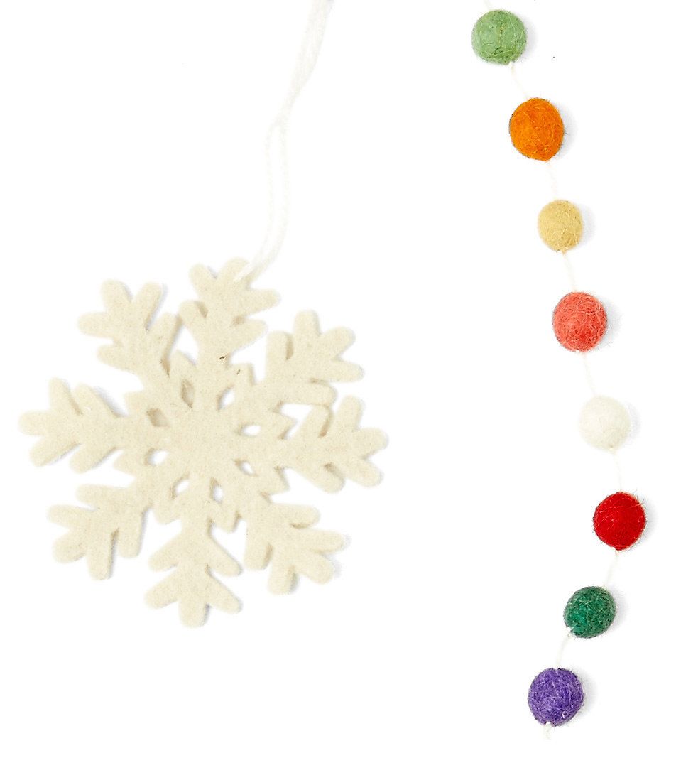 Arcadia Home 6' Candy Colored Dot with Snowflake Garland