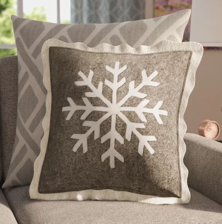 Grey snowflake throw hot sale