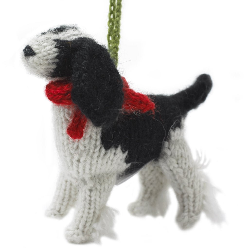 Beagle Hand Knit Christmas Ornament Arcadia Home