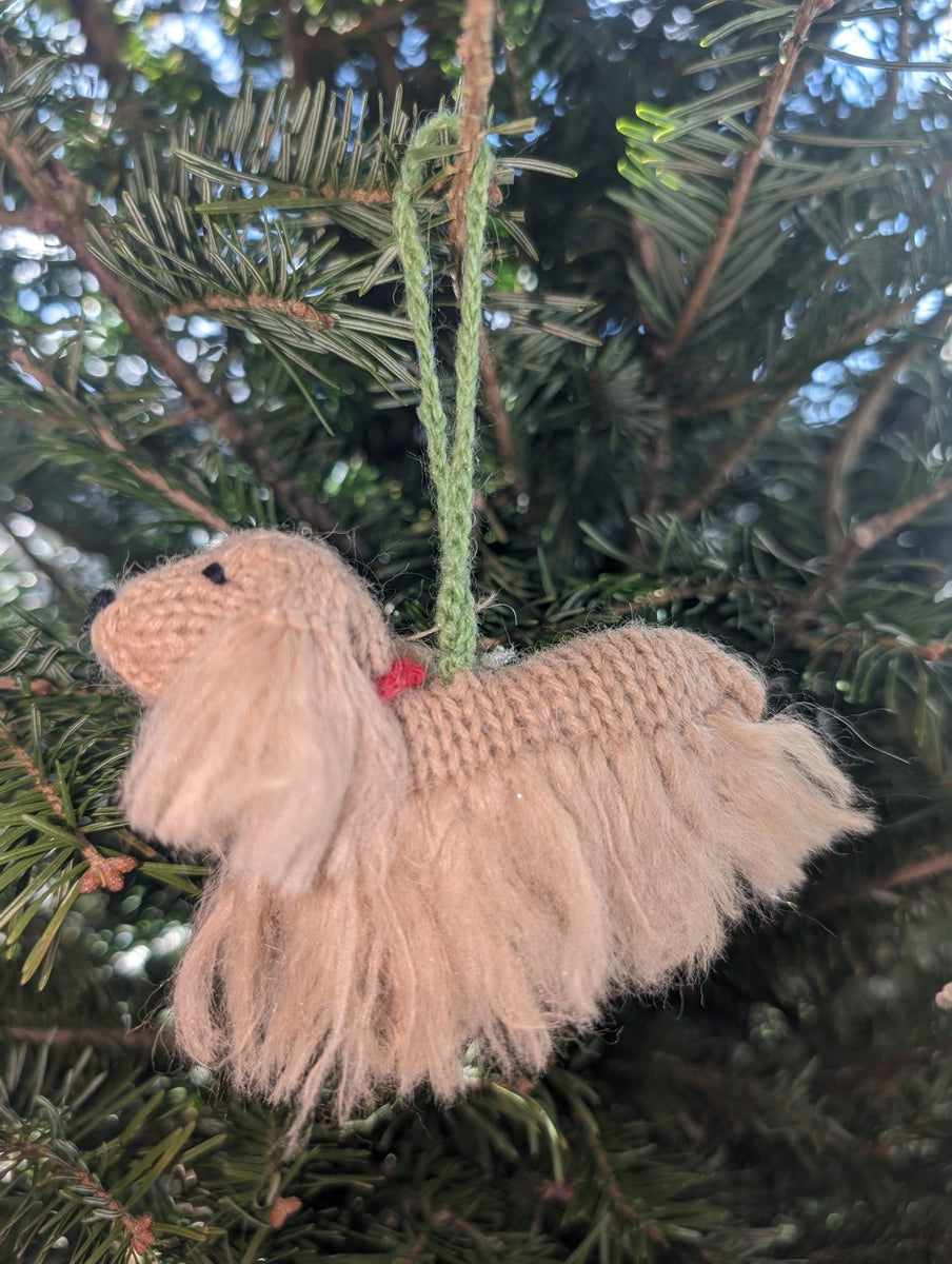 Black Cocker Spaniel Dog Hand Knit Christmas Ornament Arcadia Home main image 1