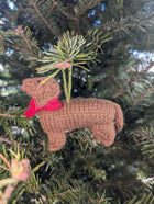 Dachshund Hand Knit Christmas Ornament Arcadia Home