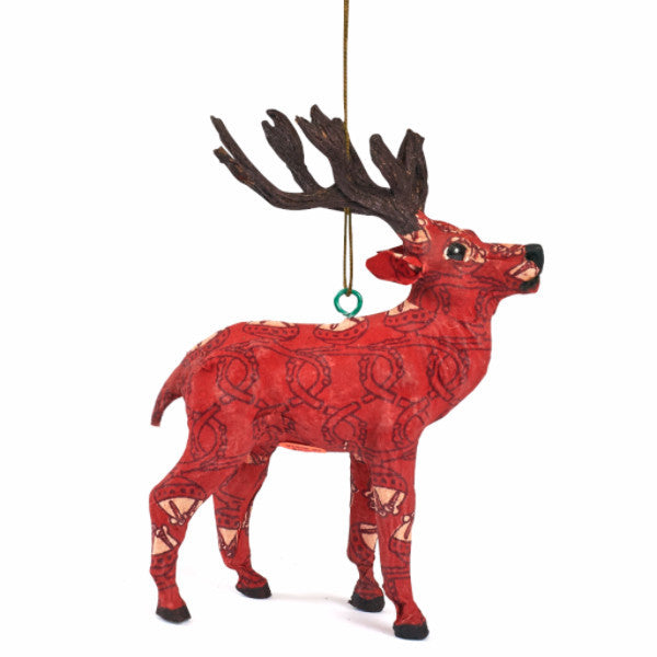 GLITTERED PAPER MACHE DEER DECORATIONS Mad in Crafts