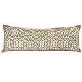 Artisan Hand Loomed Cotton Lumbar Pillow - Red Green Stitching - 16