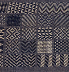 Artisan Hand Loomed Cotton Table Runner - Gray Yellow Stitching - 18