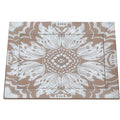 Handmade Reverse Painted Mirror Tray  Sand Floral - Extra Large Arcadia Home