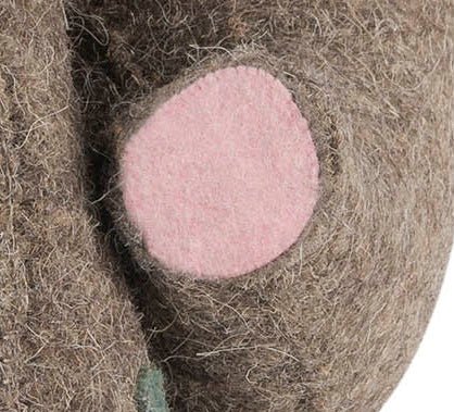 Cream Elephant Door Stop Hand Felted Wool Arcadia Home main image 1