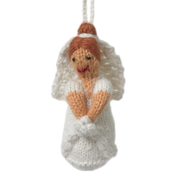 Brunette Groom Ornament Hand Knit Wedding Ornament Arcadia Home main image 0